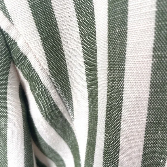 L'AGENCE Scout Striped Blazer, Olive/Cream, Size 8 - Picture 9 of 13